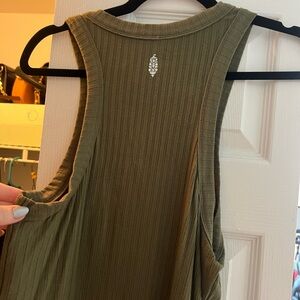 Olive Green Free People Sleeveless Top